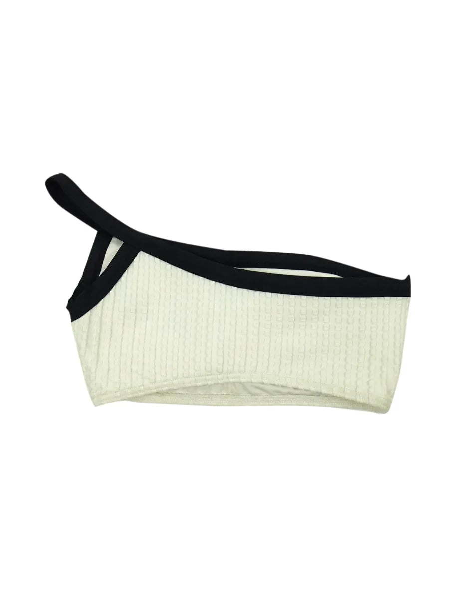 Swim Shoulder Bikini Top L Space Axel One Crop Womens