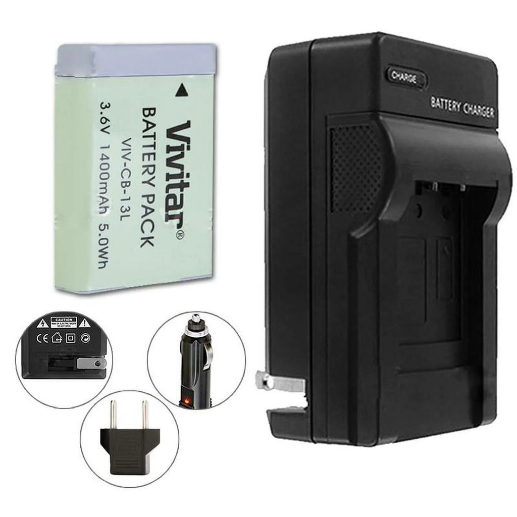 G9 II, VIV-QCB-217 Canon NB-13L + Battery X, Mark Canon NB-13L SX720 X G7 (for Charger Battery Battery G7 X, G9X II, Mark for Replacement HS) VIVITAR G5 X,
