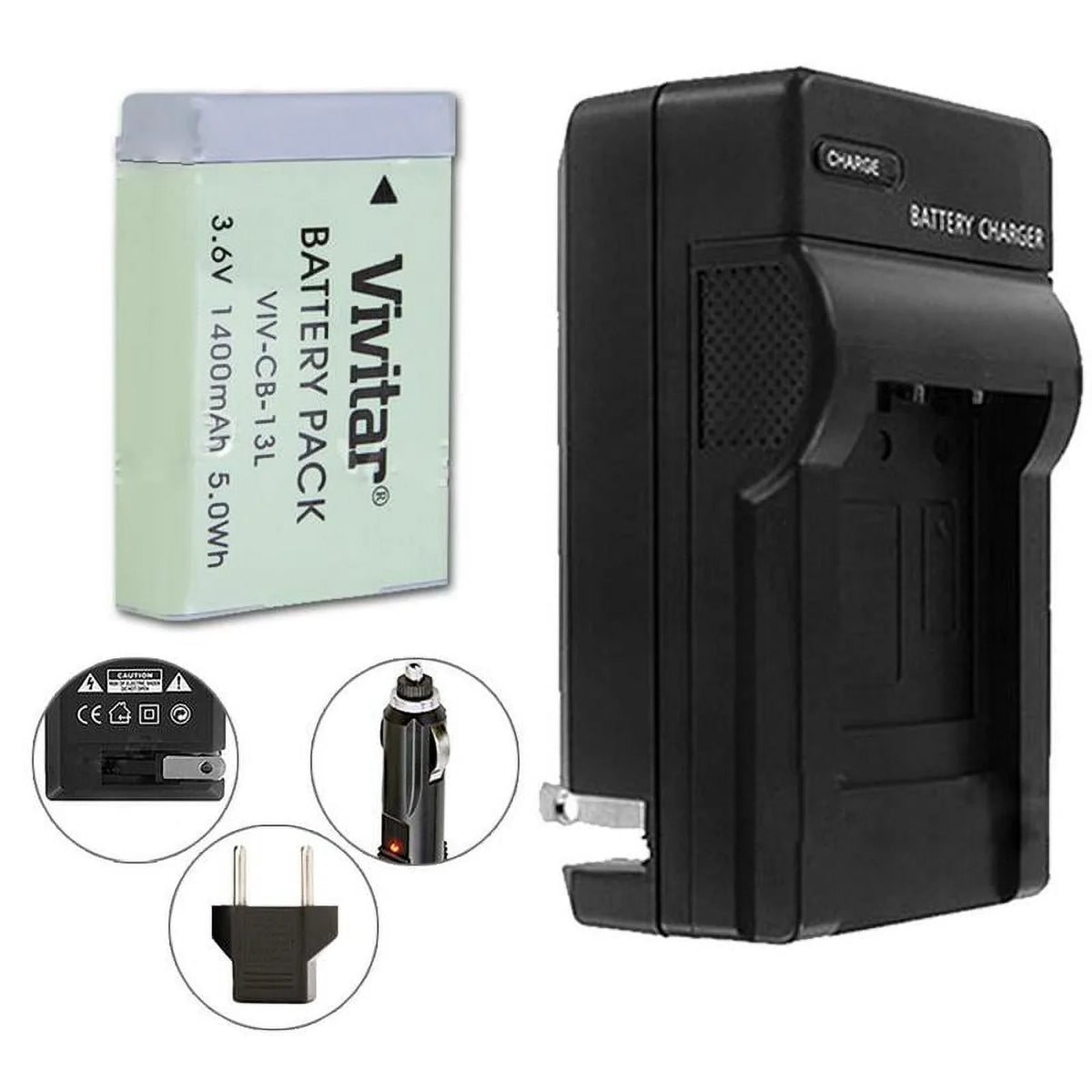 G9 II, VIV-QCB-217 Canon NB-13L + Battery X, Mark Canon NB-13L SX720 X G7 (for Charger Battery Battery G7 X, G9X II, Mark for Replacement HS) VIVITAR G5 X,