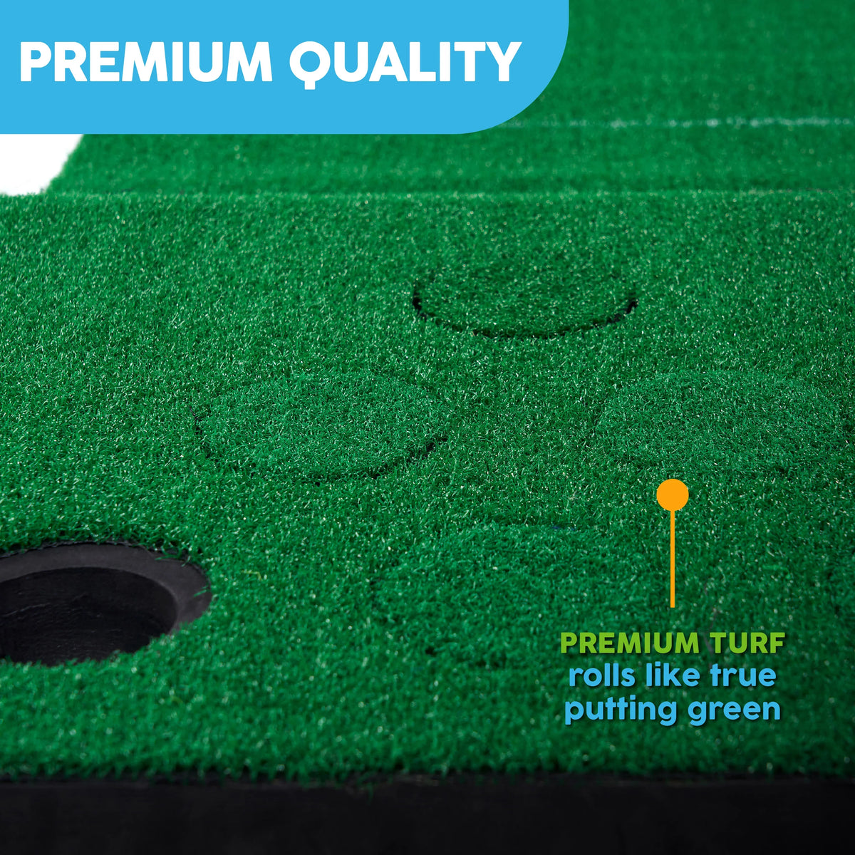 Big Lawn Sky Game Putting Mat Green Golf and Hitting