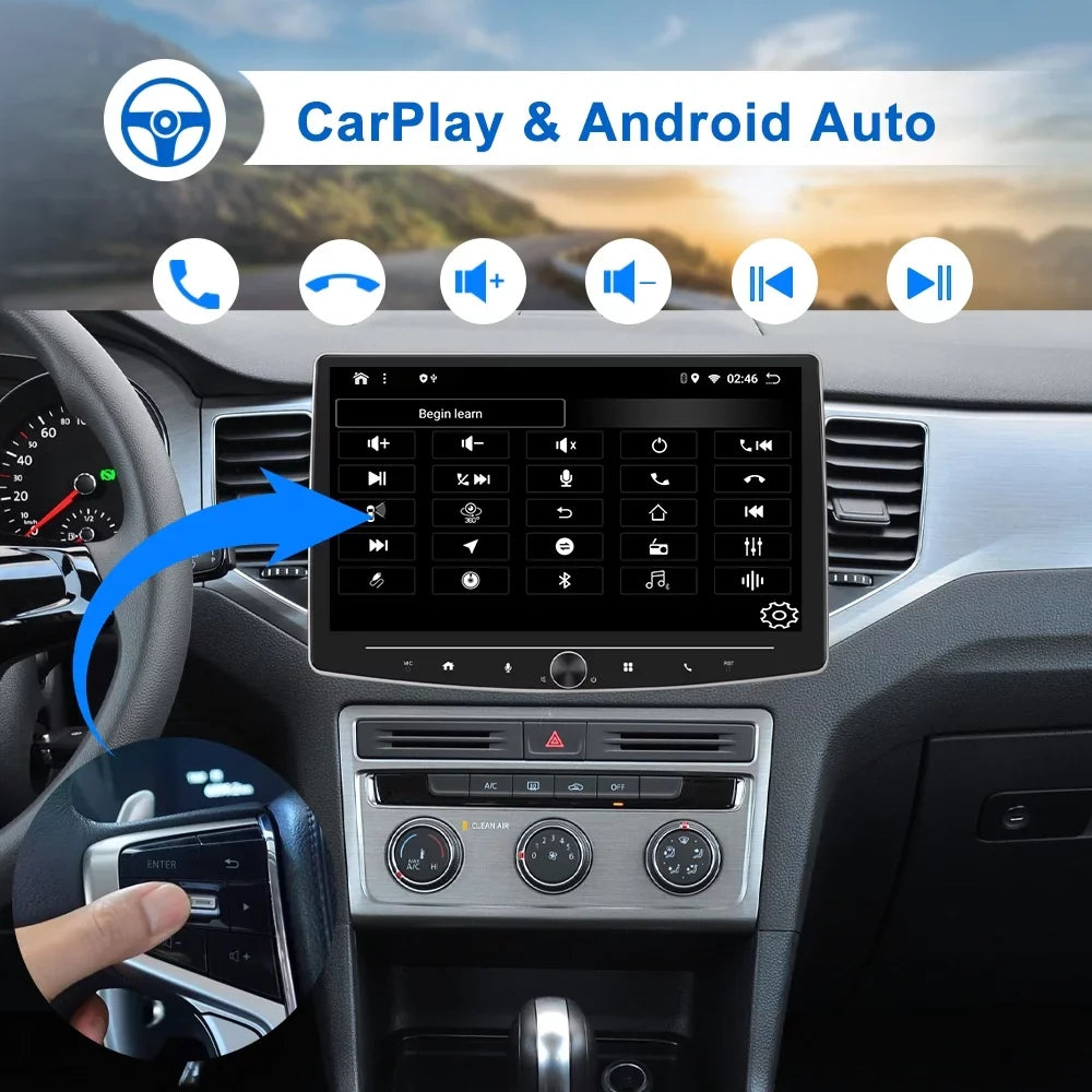 including FM Carplay Auto Touch Player Camera Inch Car Bluetooth Receiver with Stereo Reversing Multimedia AHD USB Din Link Single 10 Radio Mirror 1 HD USB Audio Screen Android