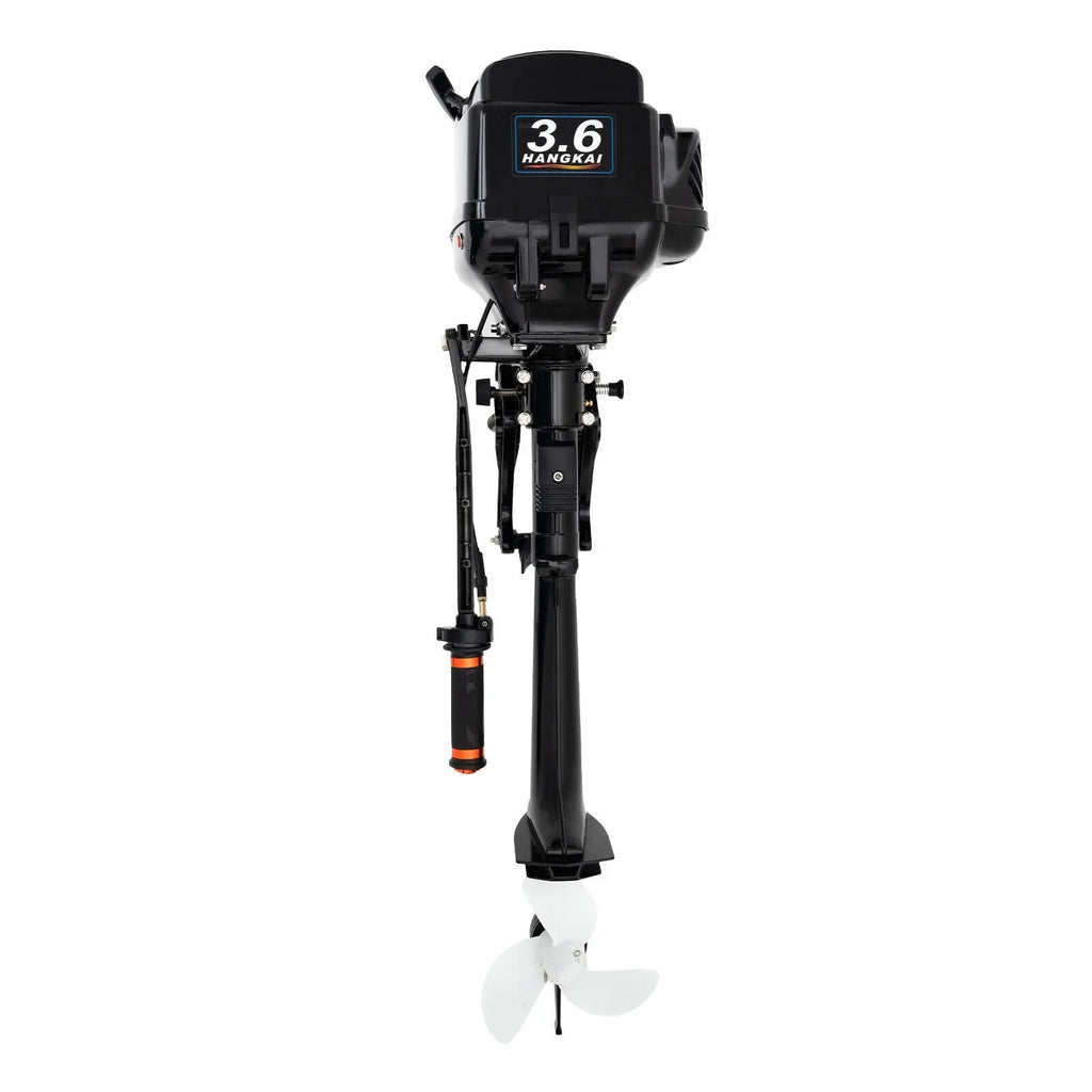 Motor Boat Outboard 3.6 liquid Engine Outboard Motor HANGKAI CDI HP Boat Fishing Stroke 90cm/35.4in 2 Cooling
