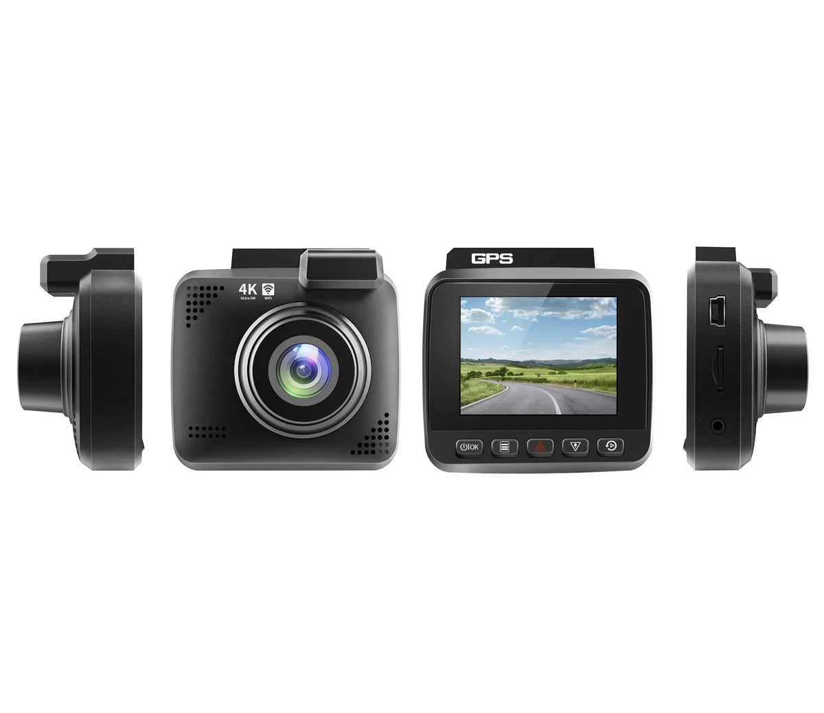 Wide Recorder Cam FHD with WiFi Recording, Camera, Monitor, and Loop Driving WDR, GPS Vision, Cam 170° Front Built-in & Car Night Angle Parking 4K with Dash for G-Sensor, 2160P Cars, Dash Rear
