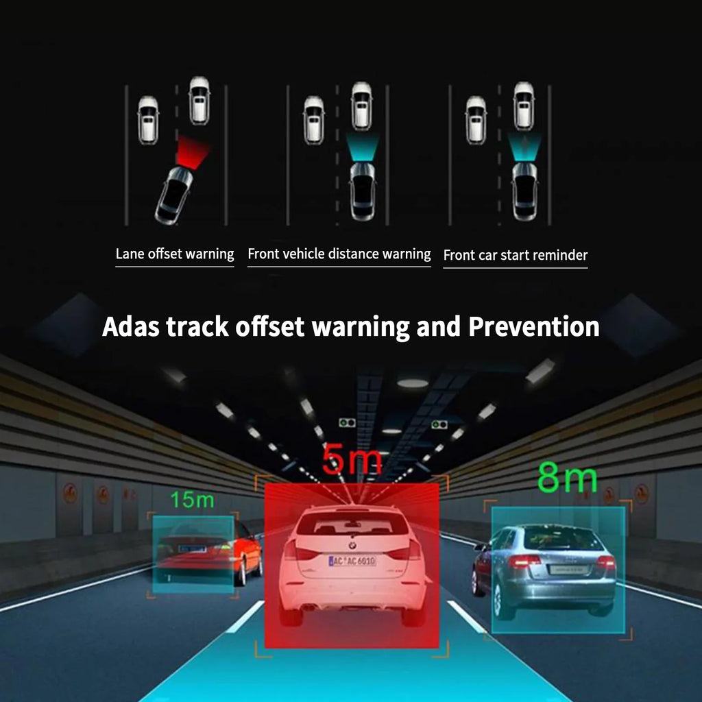 Player G-sensor Recording Dash Detection Android Cam Cycle Motion ADAS USB DVR