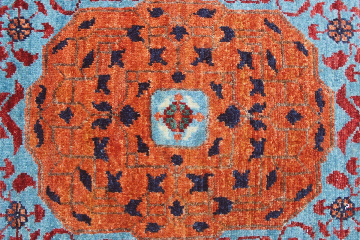 x Aria 13'9" Rug, Blue/Red 9'10" Marwin