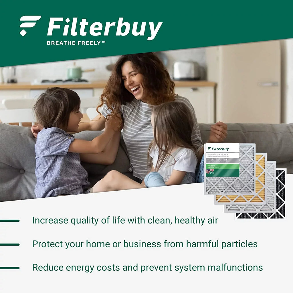 Air 8 HVAC AC 14x20x1 Filters Carbon MERV Eliminator Activated Furnace with Pleated Odor (1-Pack) Filterbuy