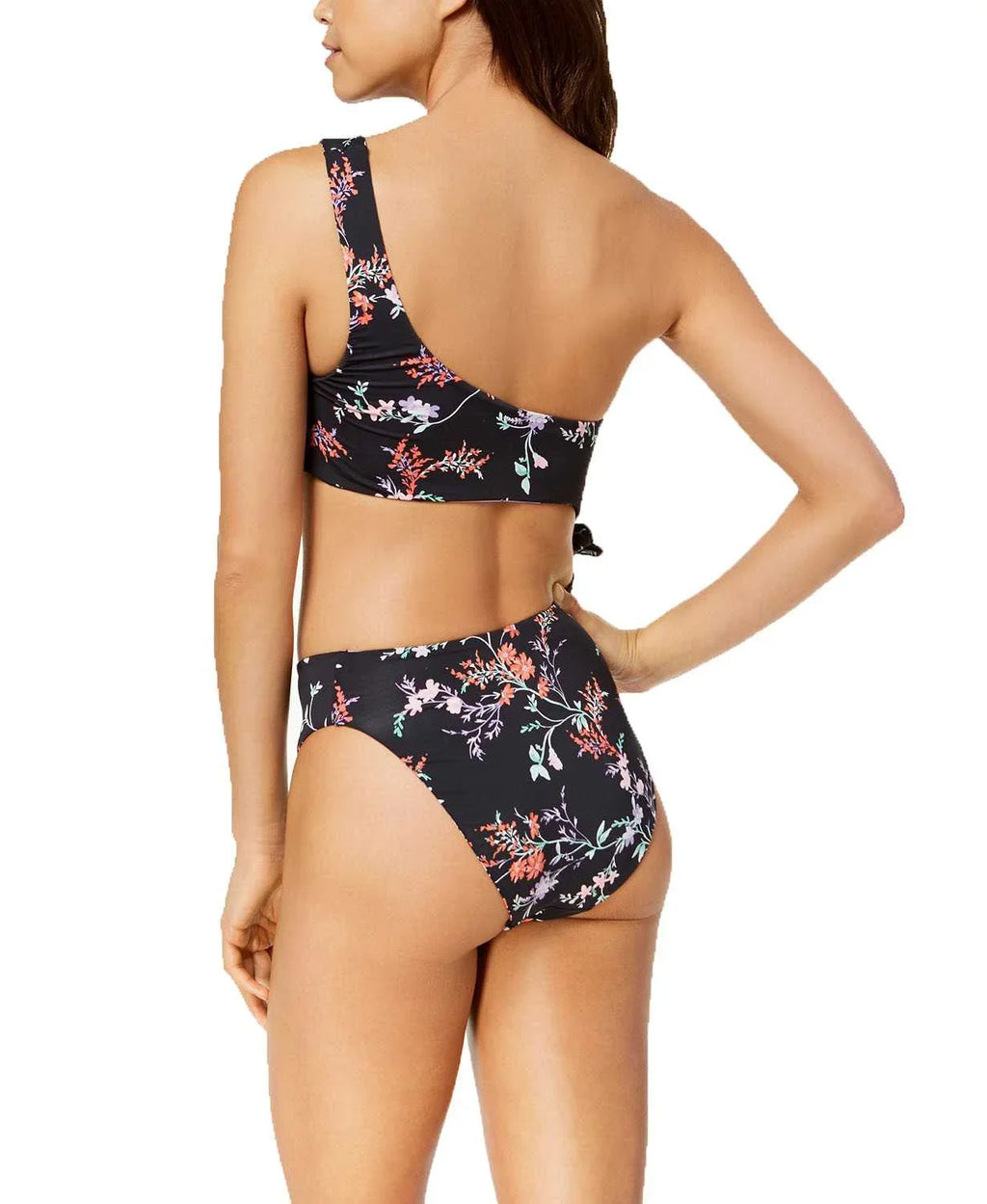 Swimsuit Bar Cutout One-Piece Iii Multi One-Shoulder Reversible Black XL