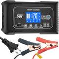 Charger,Trickle Battery Cart.. 20-Amp Mower,Golf Smart 24V/10A Adjustable,for and Cycle Charger,Lithium,LiFePO4,Lead-Acid,Portable Charger,Maintainer/Deep Battery Charger,12V/20A Boat,Lawn Car OIEXI