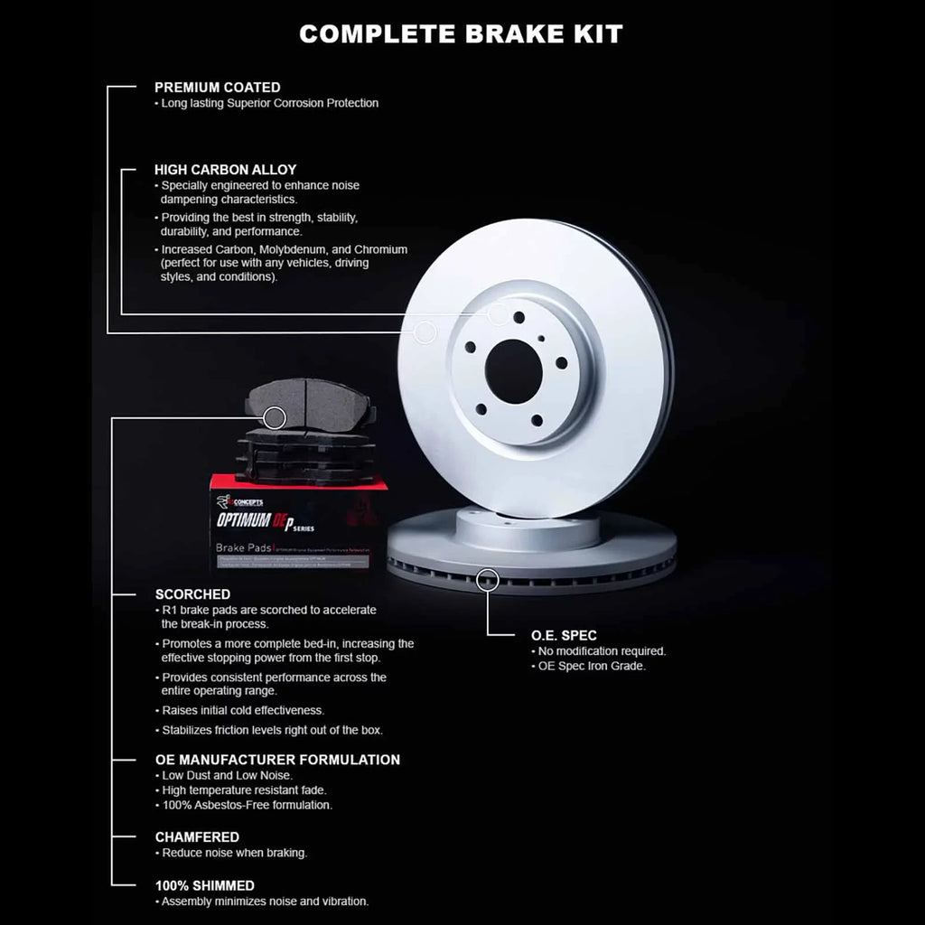 A4 Q5, 2020 select: 2020-2021 Fits AUDI Coated Oe Brake Pads Hdw Carbon R1 & 73065 W/ Concepts R1 Wduh2 Optimum Rotors AUDI
