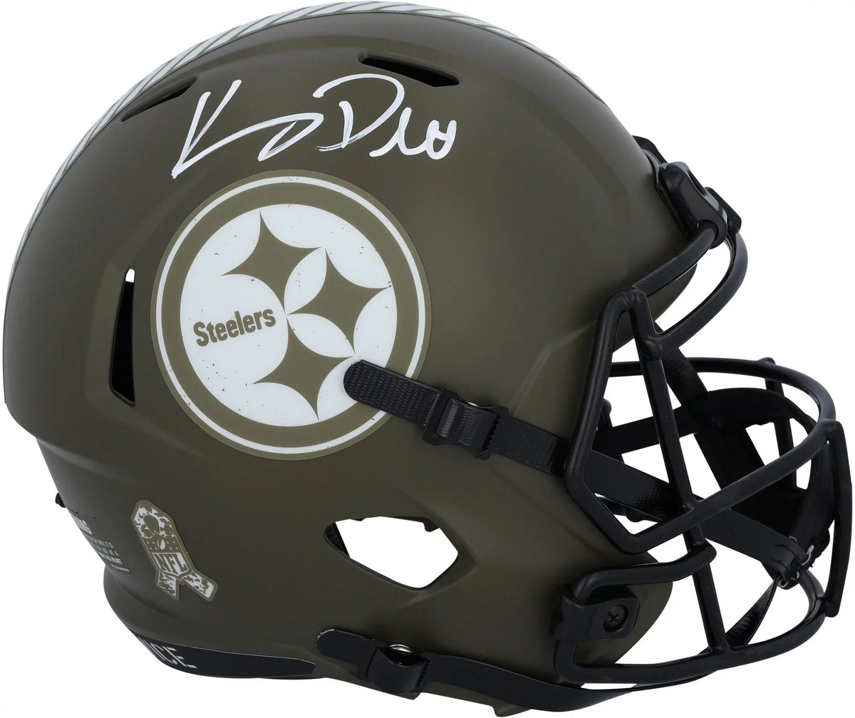 Salute Fanatics Riddell Service Certified Autographed - Authentic Replica Helmet Pickett 2022 Steelers to Pittsburgh Kenny Speed
