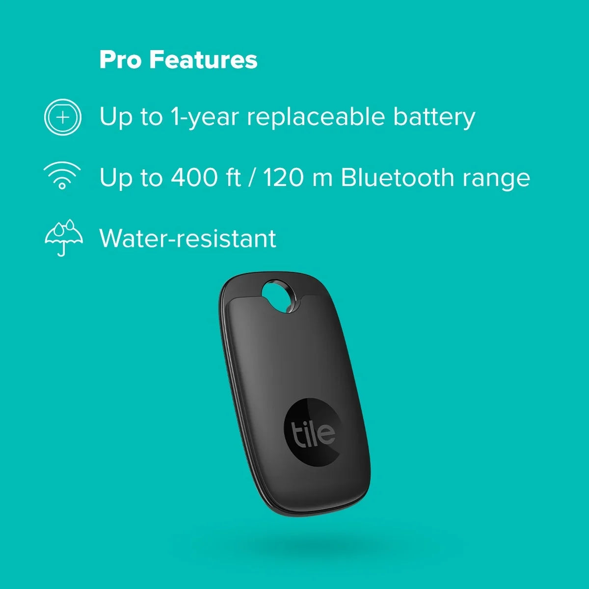Tracker, Pro Bluetooth (2022) - and Tile 1 - Keys Pack Item - Locator Finder Black