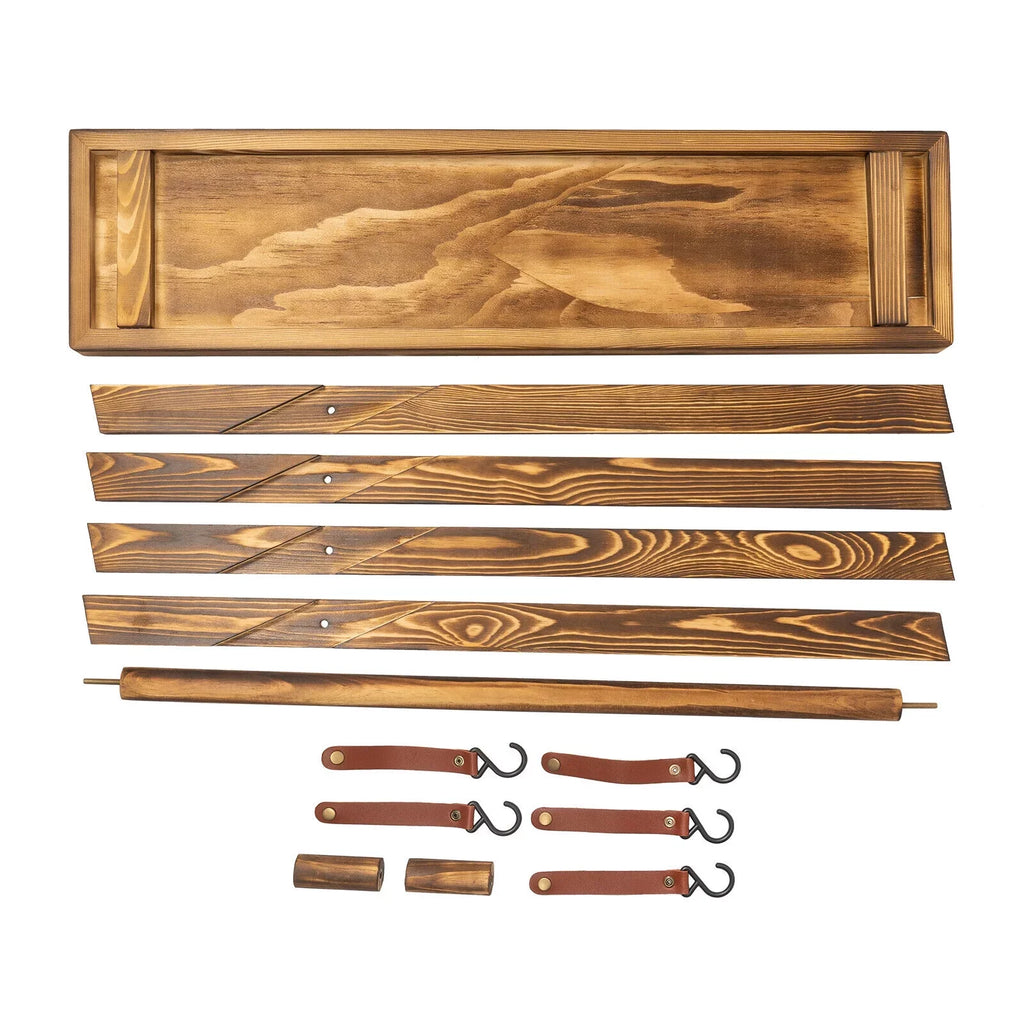 Rack Table exterior Miumaeov Picnic, Picnic Shelf Rack Wooden Portable Grill BBQ Camping, Storage for