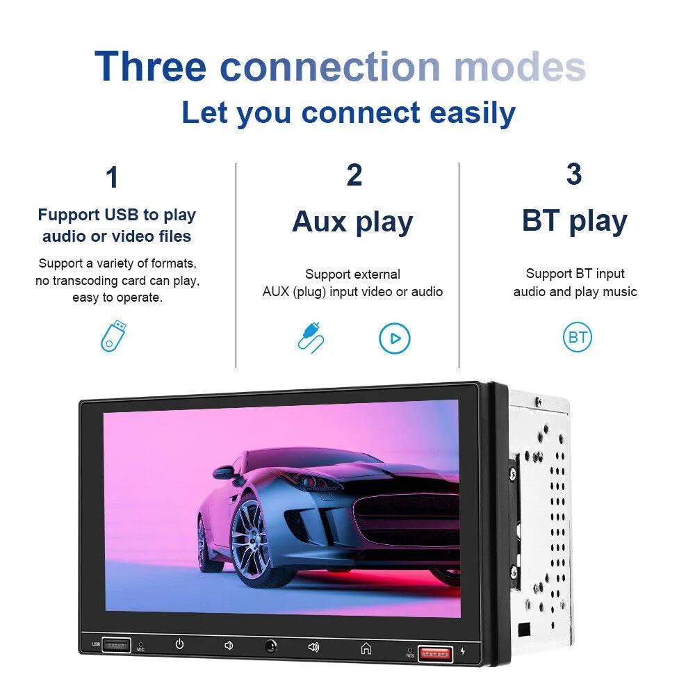 Carplay MP5 Link Screen, KingFurt Radio, with Play Camera Android Mirror 7" HD Stereo FM Car & Auto