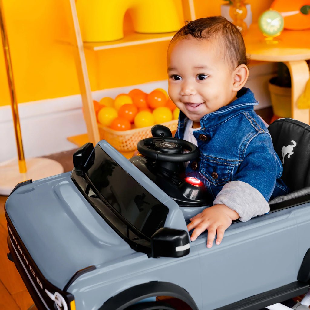 by Newborn Blue Play Bright 4-in-1 Baby to 4 Grey + Ways Activity with Unisex, Starts, Bronco Walker