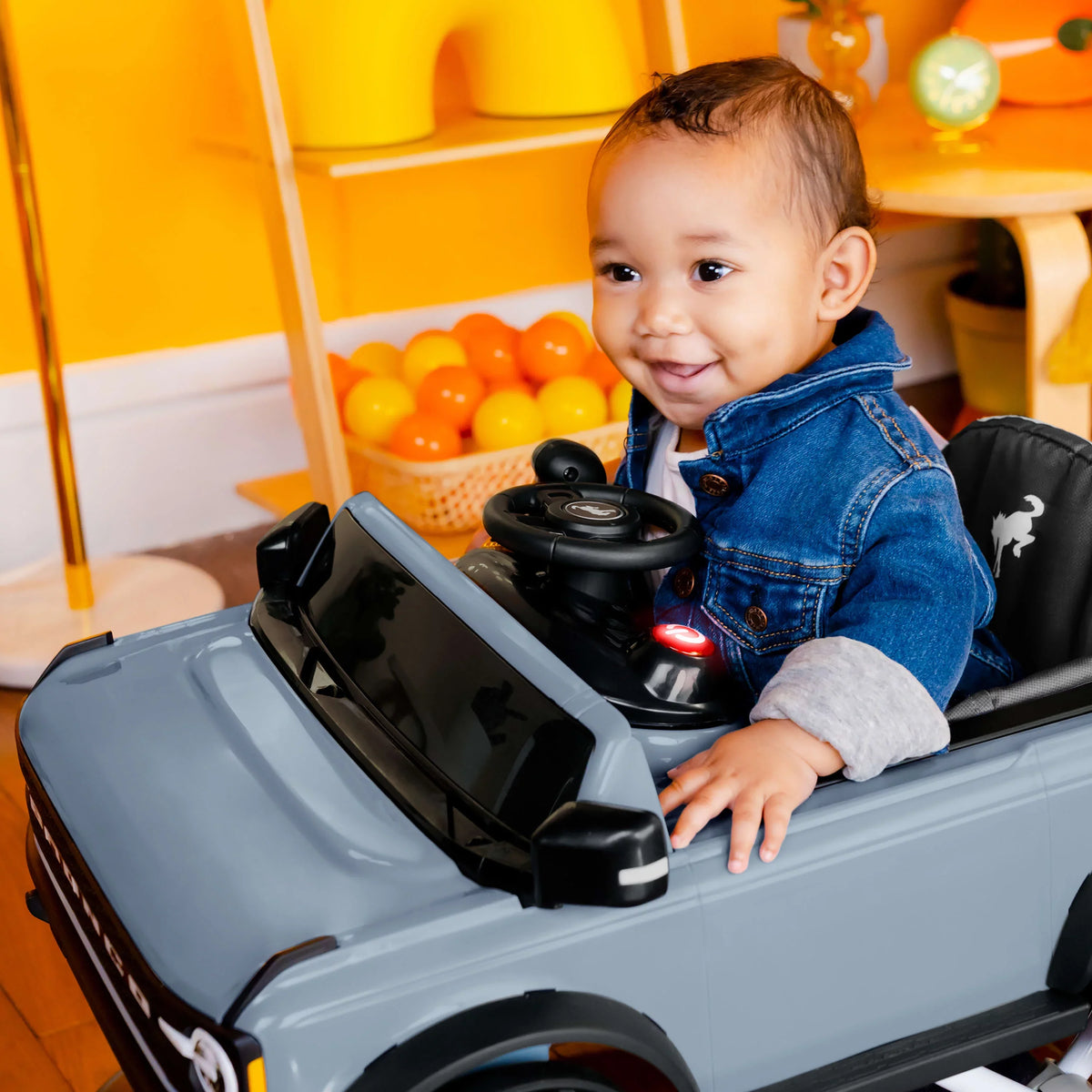 by Newborn Blue Play Bright 4-in-1 Baby to 4 Grey + Ways Activity with Unisex, Starts, Bronco Walker