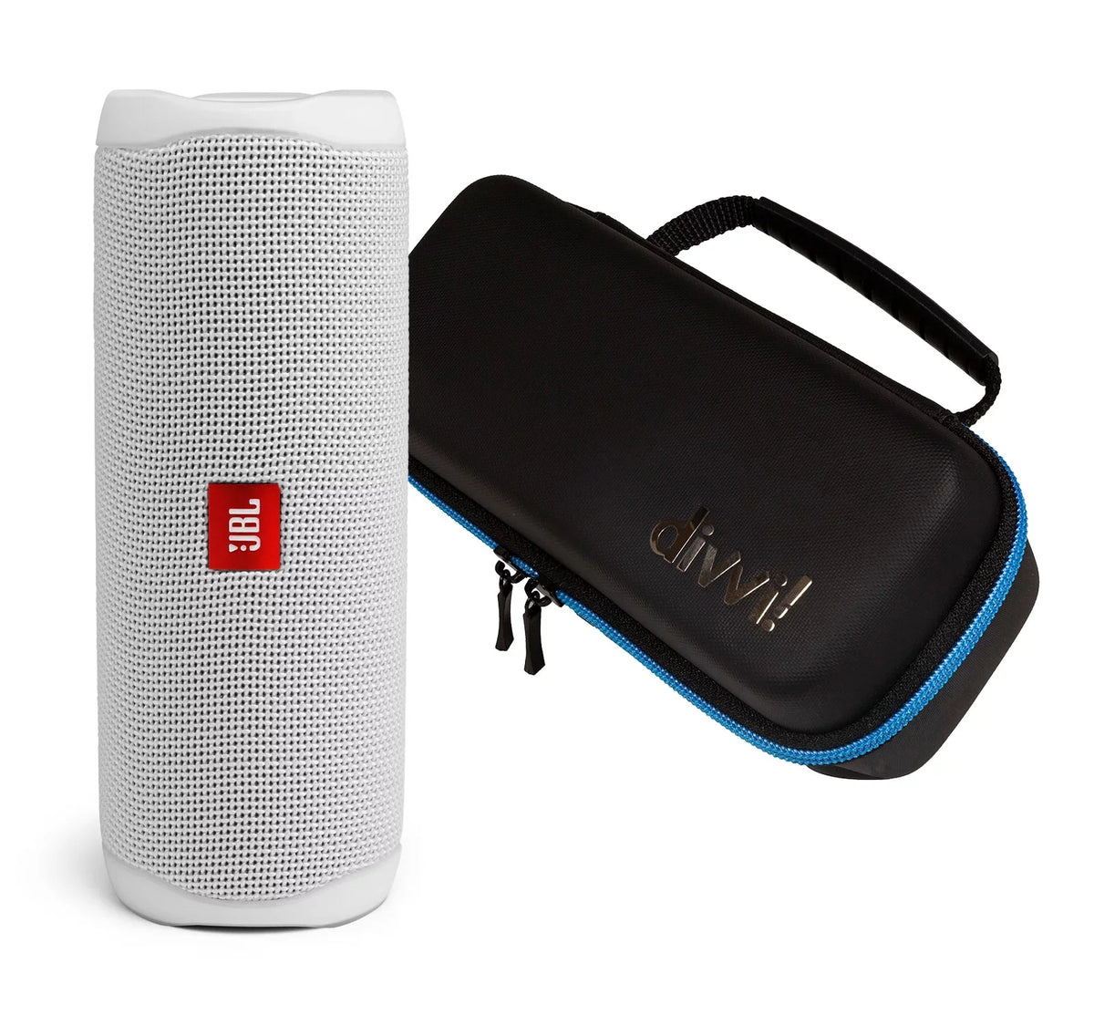 Portable JBL White 5 Bluetooth Hardshell w/divvi! Speaker Case Flip