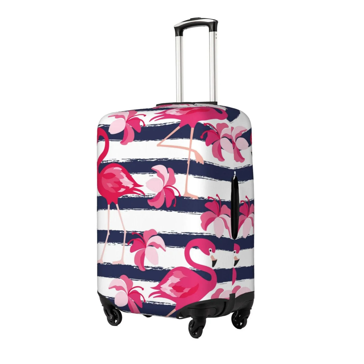 Flamingos Protector Suitcase Print Ocsxa Cover Cover Dark Travel Luggage Stripes For Pink And 18-32inch Dust-Proof Blue