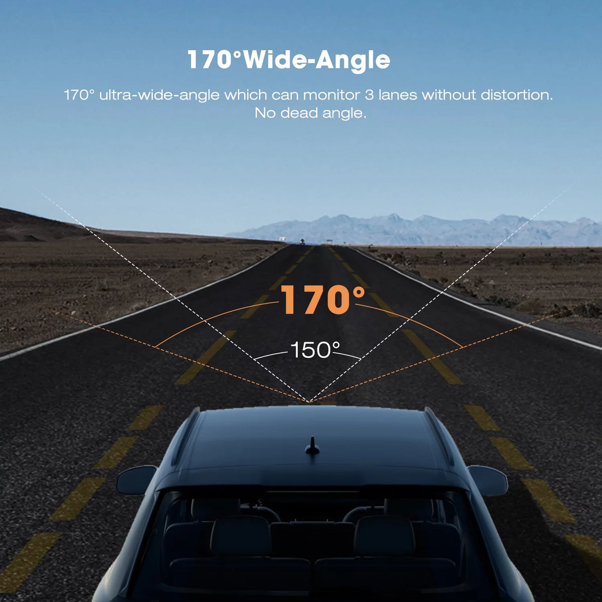Wide Parking LCD Cam TOGUARD WDR, Mode, 2" Dash Cam,4K Car Front Vision, Angle, Dash Night GPS, Camera Screen with G-Sensor 170°
